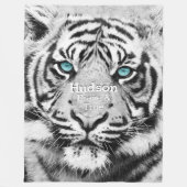 Couverture Polaire Tigre blanc personnalisé Bengale (Devant)