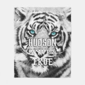 Couverture Polaire Tigre blanc personnalisé Bengale (Devant)