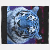 Couverture Polaire Tigre bleu (Devant (Horizontal))