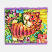 Couverture Polaire tigre coloré (Devant (Horizontal))
