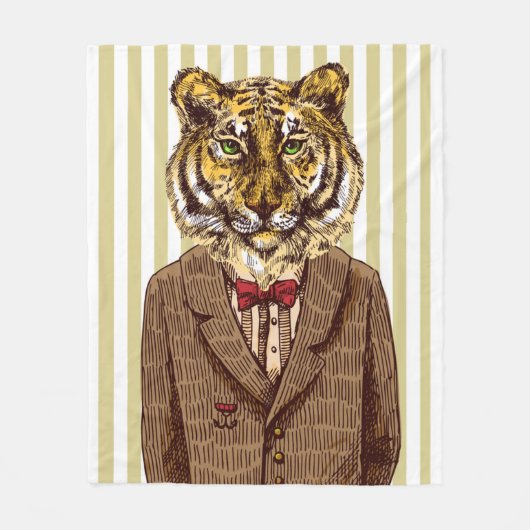 Couverture Polaire Tigre dans l'usage de soirée (Devant)