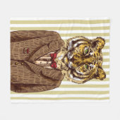 Couverture Polaire Tigre dans l'usage de soirée (Devant (Horizontal))