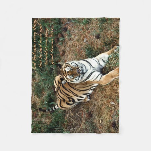 Couverture Polaire Tigre de Bengale (Devant)