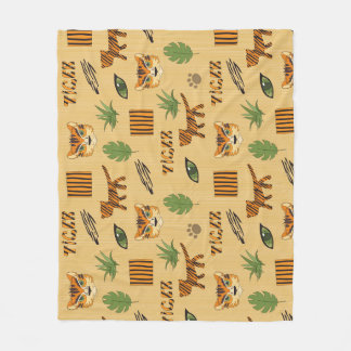 Couverture Polaire Tigre de dessin animé : Motif des enfants gai.