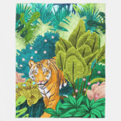 Couverture Polaire Tigre de jungle (Devant)