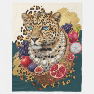 Couverture Polaire Tigre éclectique avec perles Grande plaid, Chic Ma