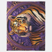 Couverture Polaire Tigre en violet (Devant)