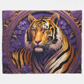 Couverture Polaire Tigre en violet (Devant (Horizontal))