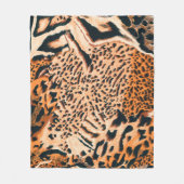 Couverture Polaire Tigre, léopard et jaguar sans joint. Textu sans co (Devant)