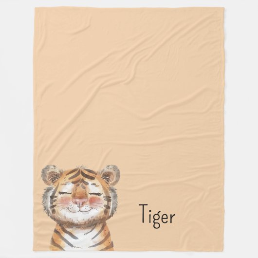 Couverture Polaire Tigre orange (Devant)