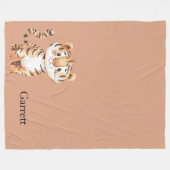 Couverture Polaire Tigre orange mignon (Devant (Horizontal))