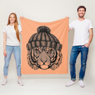 Couverture Polaire Tigre prêt de mode d'hiver
