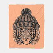 Couverture Polaire Tigre prêt de mode d'hiver (Devant)