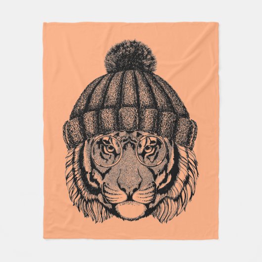 Couverture Polaire Tigre prêt de mode d'hiver (Devant)