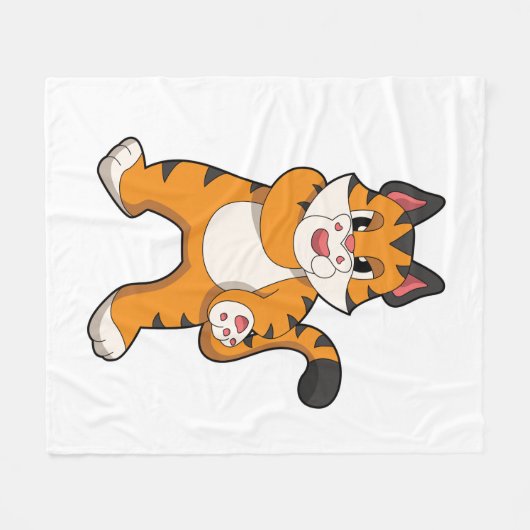 Couverture Polaire Tigre silencieux (Devant (Horizontal))