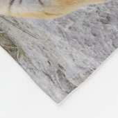 Couverture Polaire Tigre sur un rocher (Coin)