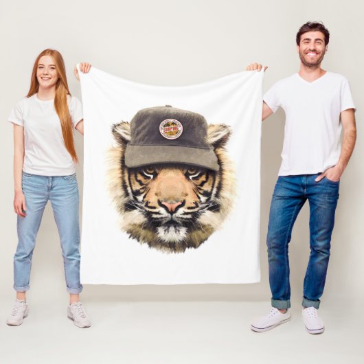 Couverture Polaire Tigre surfant (En situation)