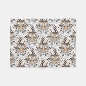 Couverture Polaire Tigre, visage de tigre, symbole 2022 (Devant (Horizontal))
