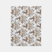 Couverture Polaire Tigre, visage de tigre, symbole 2022 (Devant)