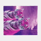 Couverture Polaire Tigres pourpres (Devant (Horizontal))
