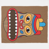 Couverture Polaire tiki hawaïen (Devant (Horizontal))