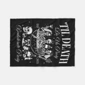 Couverture Polaire Til Death Do Us Party Retro Halloween Bachelorette (Devant (Horizontal))