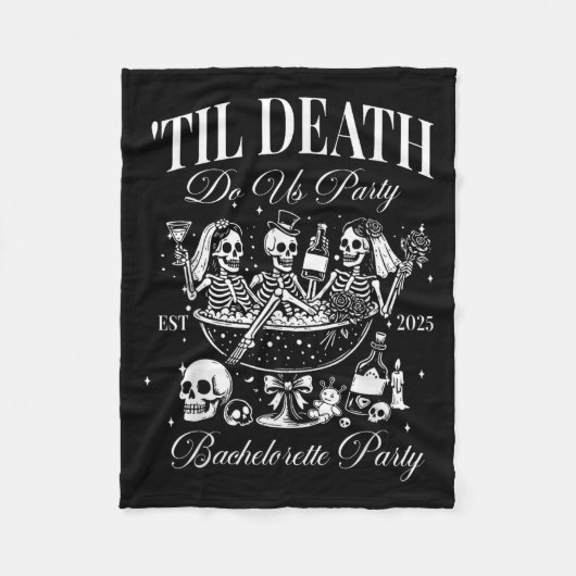 Couverture Polaire Til Death Do Us Party Retro Halloween Bachelorette (Devant)