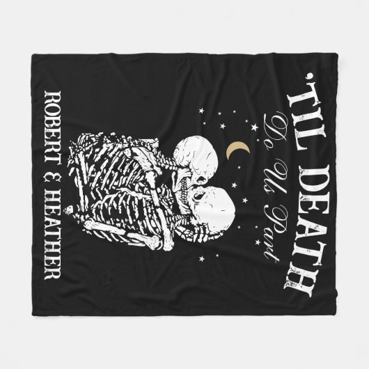 Couverture Polaire Til Death Skeleton Lots Tarot Card Goth Mariage (Devant (Horizontal))