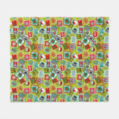 Couverture Polaire Timbres de Noël l Noël (Devant (Horizontal))