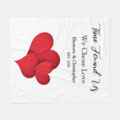 Couverture Polaire Time Found Us We Chose Love Valentine Quote (Devant (Horizontal))
