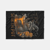 Couverture Polaire Time To Stir T Funny Raccoon Retro Halloween Anima (Devant (Horizontal))