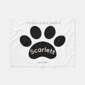 Couverture Polaire Timeless Black & White Paw Print Tribute (Devant (Horizontal))