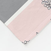 Couverture Polaire Timeless Botanical Bloom Soft Pink Monogram  Fleec (Coin)
