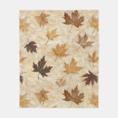 Couverture Polaire Timeless Botanical Harmony – Leaf in Warm Neutrals (Devant)
