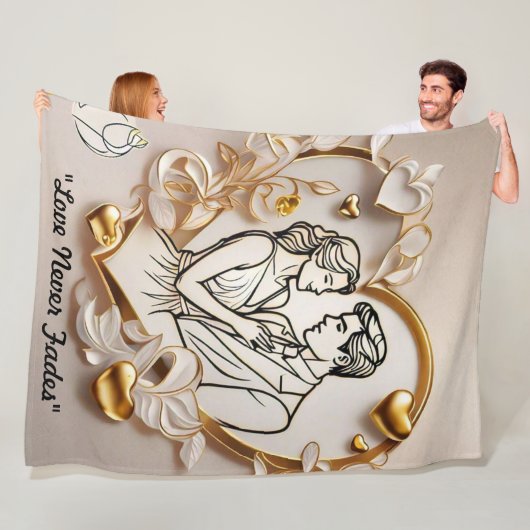 Couverture Polaire "Timeless Love Treasure" (En situation)