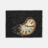 Couverture Polaire Timeless Motivation Quote With Melting Clocks  (Devant (Horizontal))