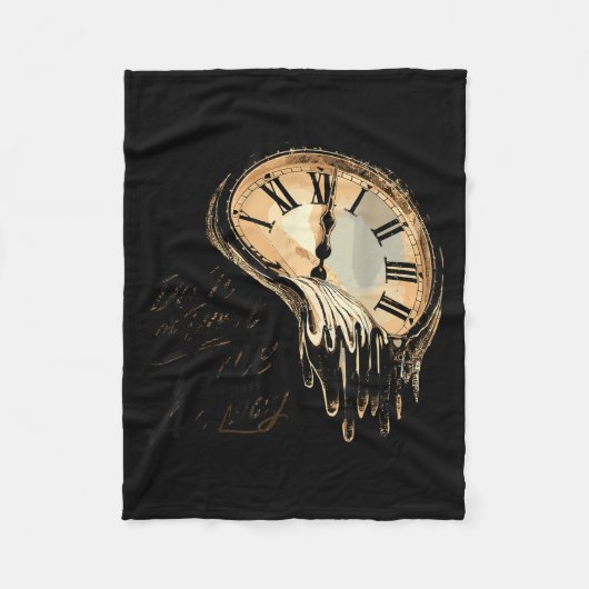Couverture Polaire Timeless Motivation Quote With Melting Clocks  (Devant)