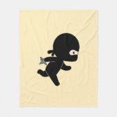 Couverture Polaire Tiny Ninja Courir Sur Jaune (Devant)