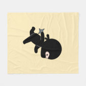 Couverture Polaire Tiny Ninja Courir Sur Jaune (Devant (Horizontal))