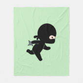 Couverture Polaire Tiny Ninja Courir Sur Vert (Devant)