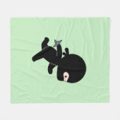 Couverture Polaire Tiny Ninja Courir Sur Vert (Devant (Horizontal))