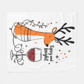 Couverture Polaire Tipsy and Bright Reindeer  (Devant (Horizontal))