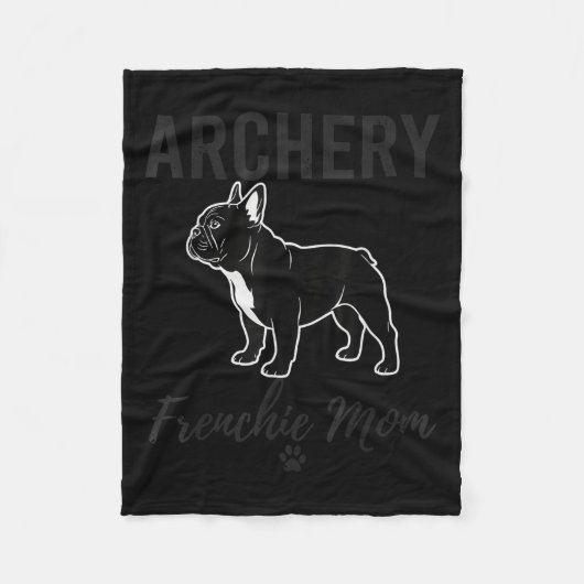 Couverture Polaire Tir à l'arc Frenchie Maman Chemise Drôle Chien Amo (Devant)