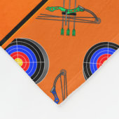 Couverture Polaire Tir à l'arc orange nommé personnalisé (Coin)