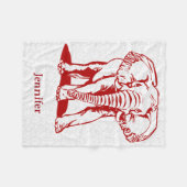 Couverture Polaire Tirage de ligne rouge foncé (Devant (Horizontal))