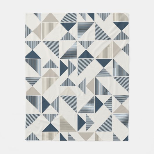 Couverture Polaire Tirets Et Formes Triangles (Devant)