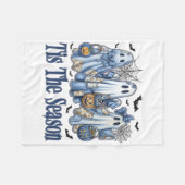 Couverture Polaire Tis Season Blue Patchwork Ghost Citrouille Éffraya (Devant (Horizontal))