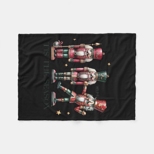 Couverture Polaire Tis The Season Christmas Funny Nutcracker (Devant (Horizontal))