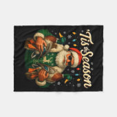 Couverture Polaire Tis The Season Cool Santa Duck Christmas Design  (Devant (Horizontal))