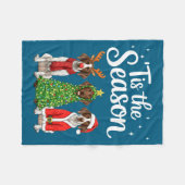 Couverture Polaire Tis The Season German Shorthaired Inter Christmas  (Devant (Horizontal))